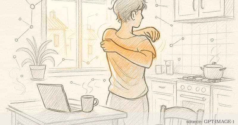 How tiny movement rituals help separate work from home in a Lisbon kitchen