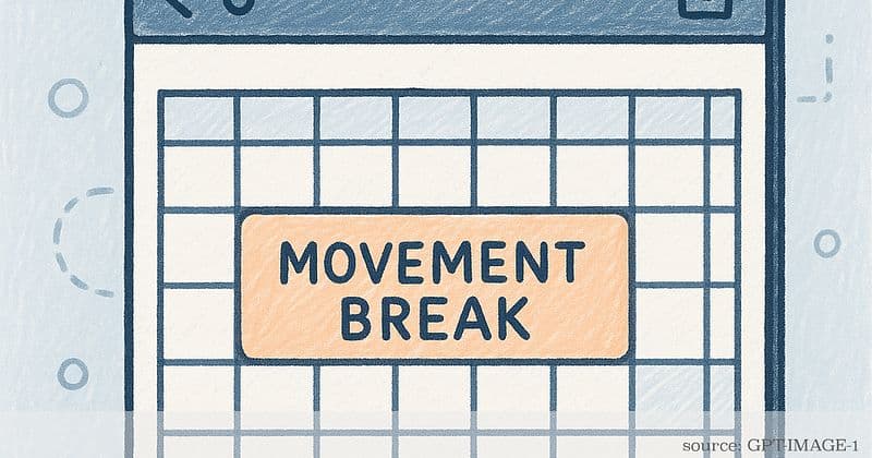 Making movement part of the workday with a digital calendar
