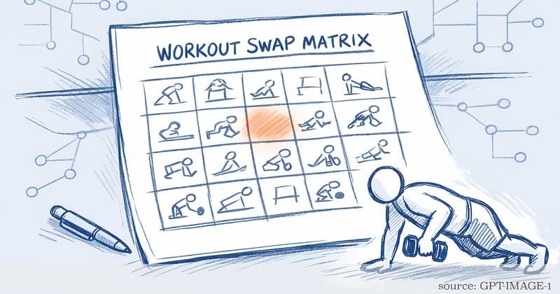 Build a Swap Matrix That Keeps Workouts Running When Your Day Drifts