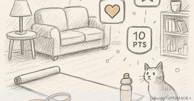 Making home workouts fun in small spaces with playful rewards and digital support